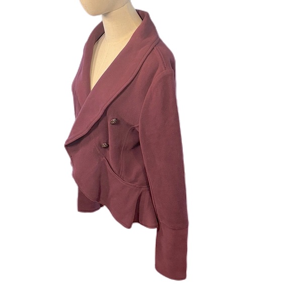 FREE PEOPLE Flared and Femme Jacket Size Small Sangria Like New - Picture 6 of 13